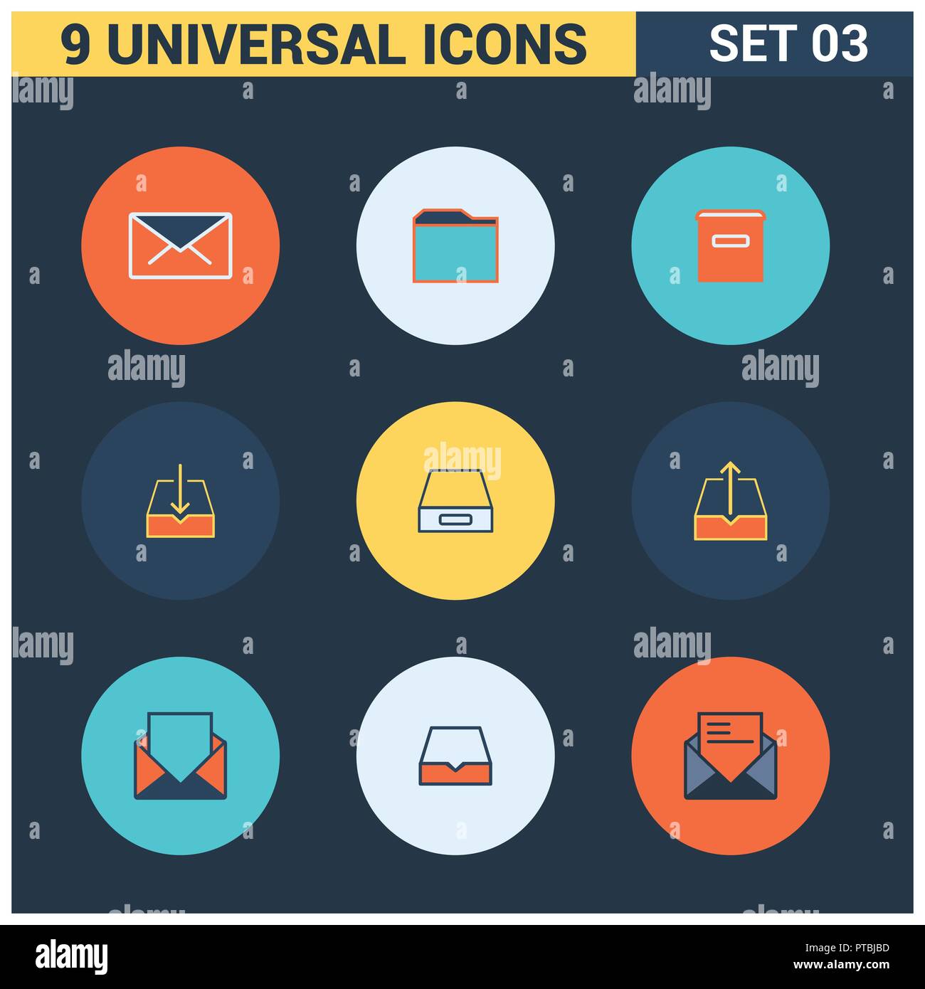 Universal icons set vector Stock Vector Image & Art - Alamy
