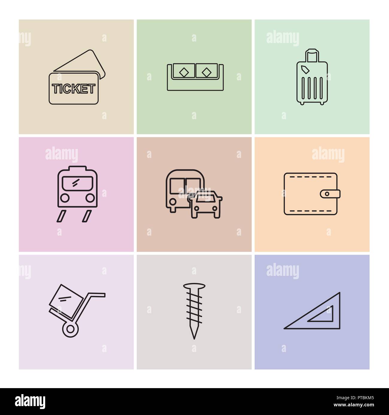 trolley , nail , wallet , ticket , transport , travel ,transportation