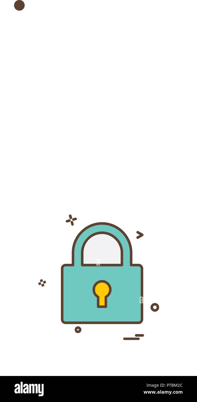 Lock icon design vector Stock Vector Image & Art - Alamy
