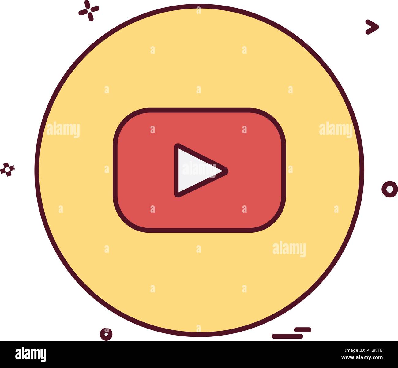 Youtube icon design vector Stock Vector Image & Art - Alamy