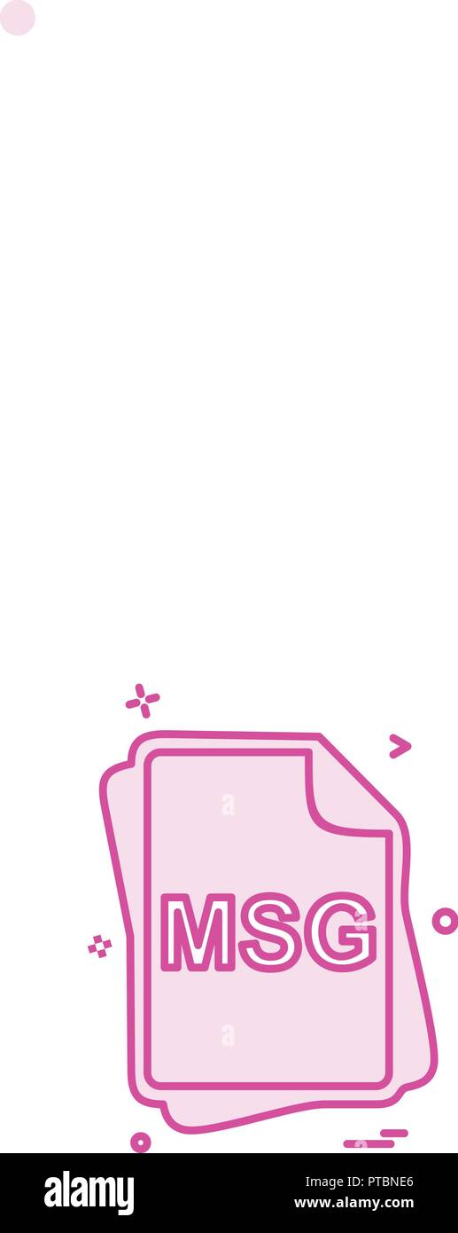 MSG file type icon design vector Stock Vector Image & Art Alamy