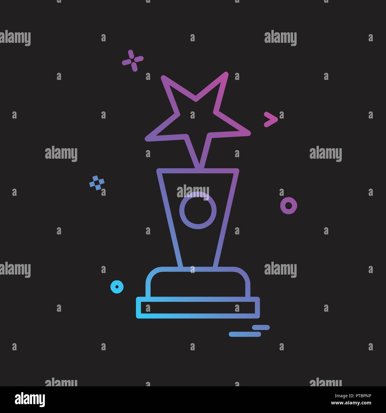 Trophy icon design vector Stock Vector Image & Art - Alamy