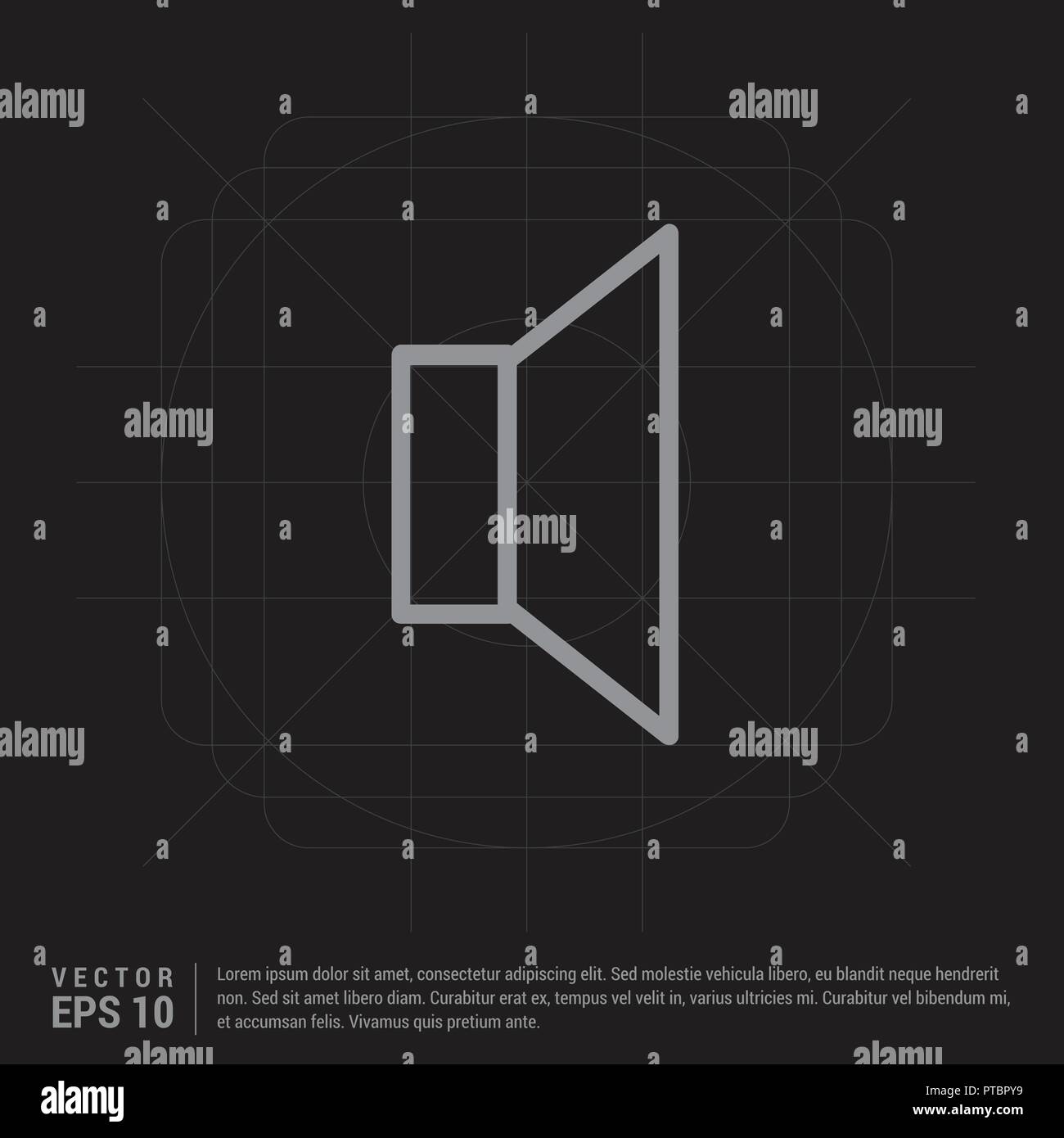 Sound volume icon - Black Creative Background - Free vector icon Stock ...
