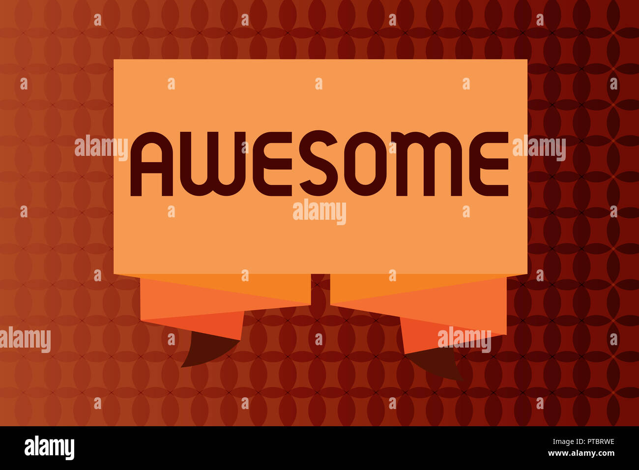 Handwriting text writing Awesome. Concept meaning Something spectacular ...