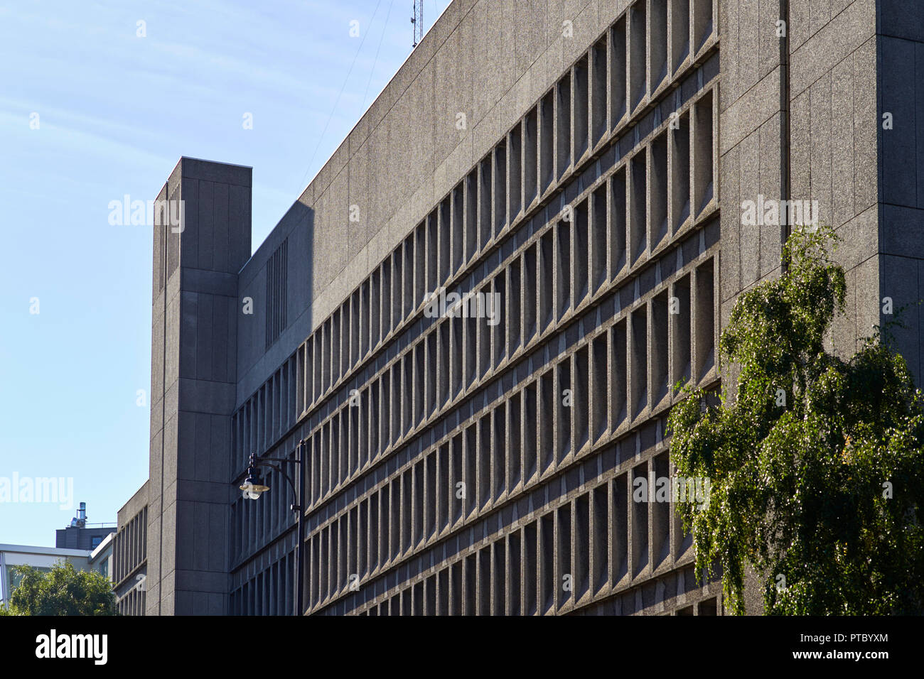 Stockport council offices in a Brutalist concrete block Stock Photo Alamy