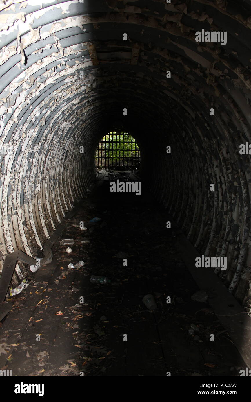 Chicago's inner city crumbling infrastructure tunnel that runs under