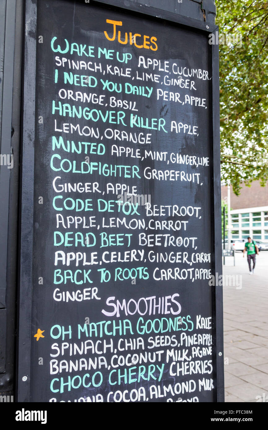 Juice kiosk menu hires stock photography and images Alamy