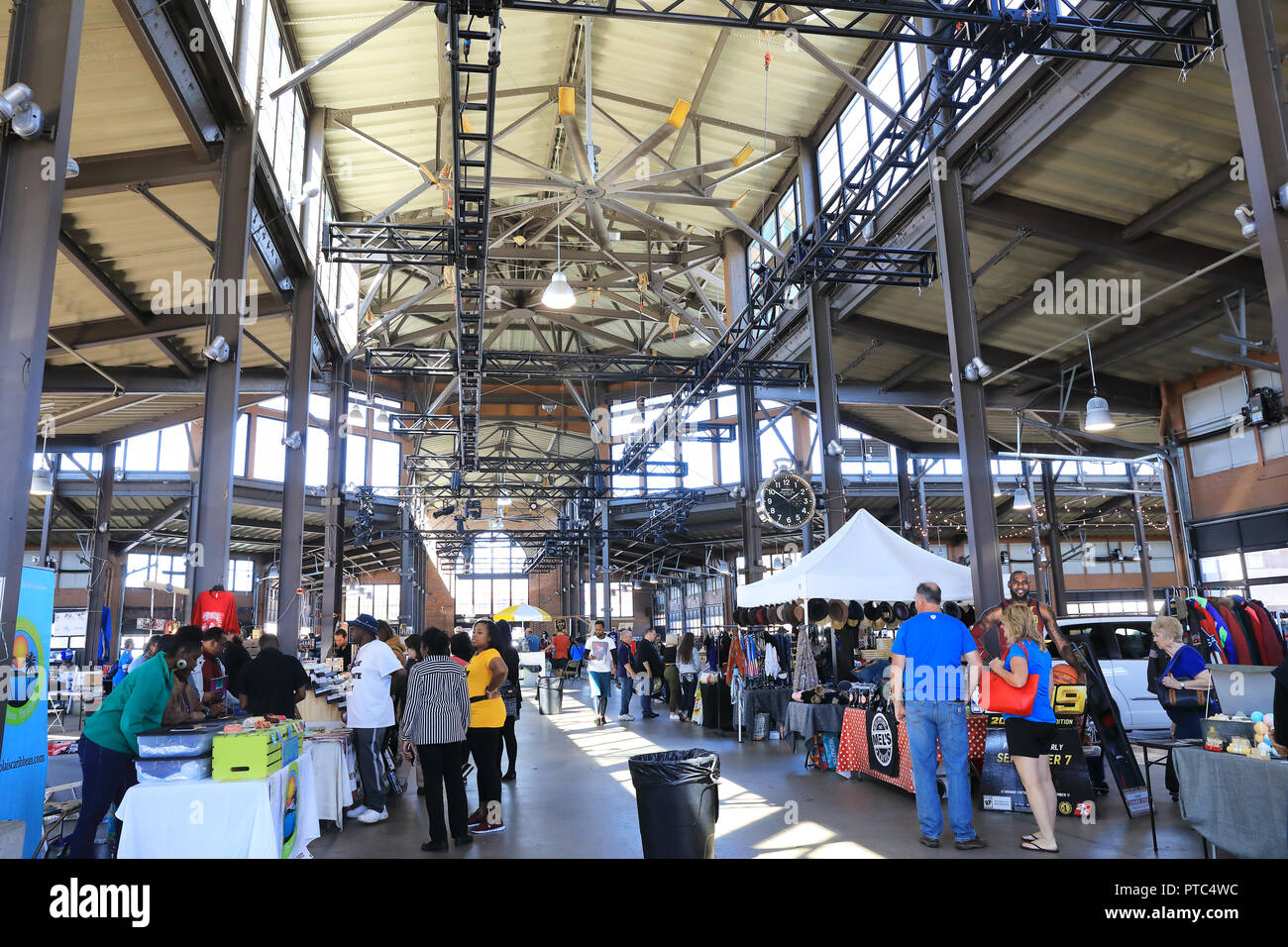 Sunday in trendy Eastern Market in Detroit, inside one of the Sheds
