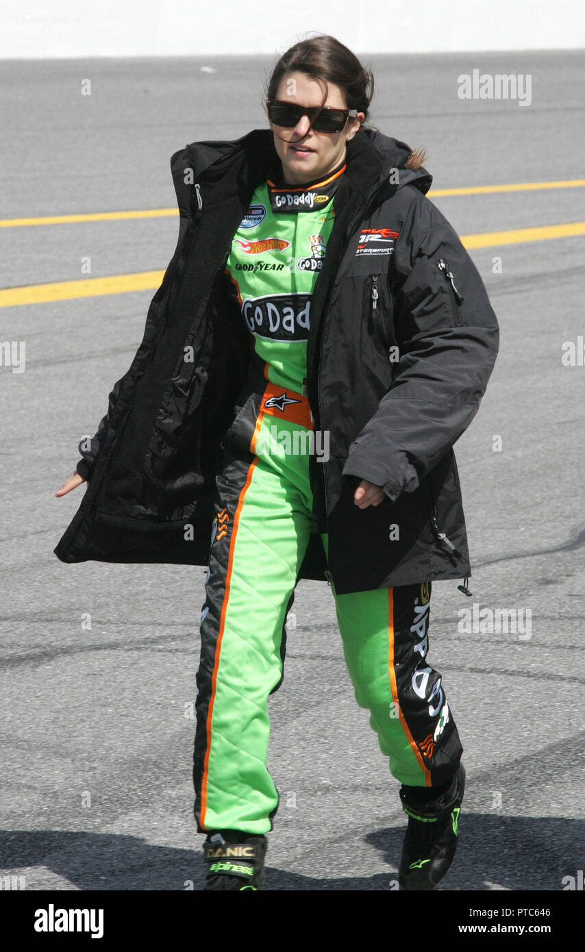 Danica Patrick walks to her car prior to the start of the DRIVE4COPD 300 at Daytona International Speedway in Daytona Beach, Florida on February 13, 2010. Stock Photo