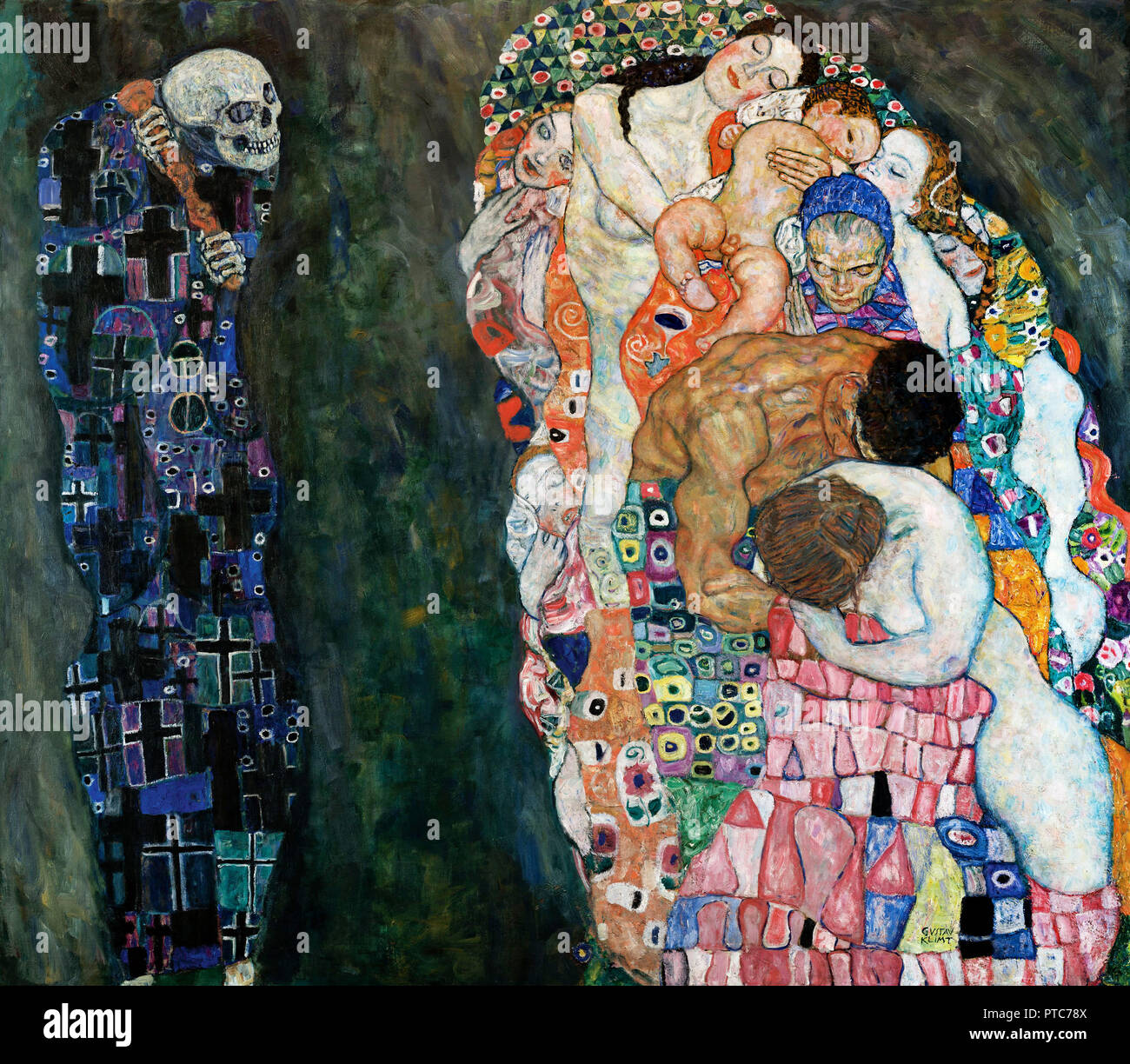 Gustav Klimt, Death and Life, Circa 1910-1915 Oil on canvas, Leopold Museum, Vienna, Austria. Stock Photo