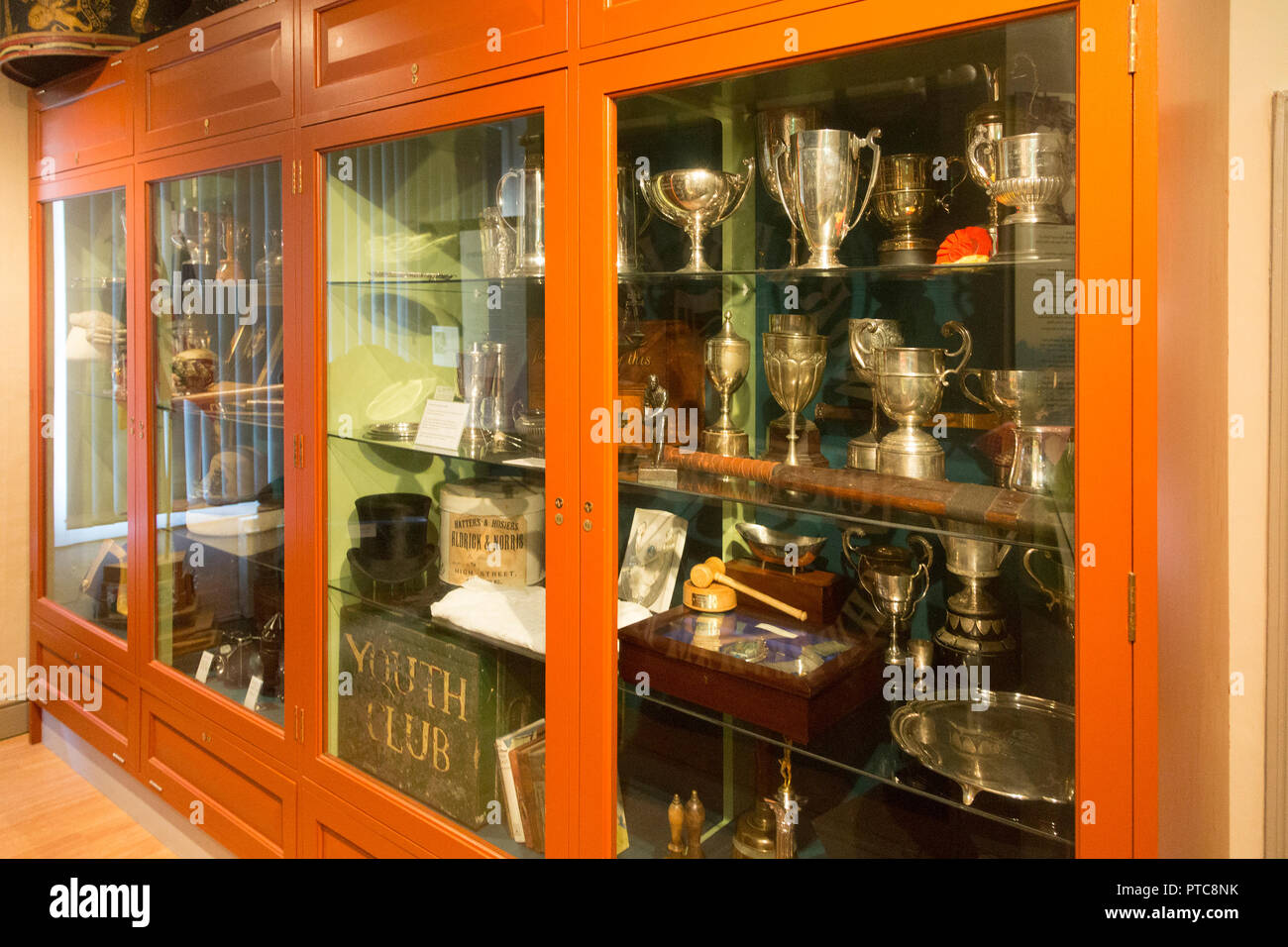 Display Cabinet Of Trophies With Permission Of Chippenham Museum