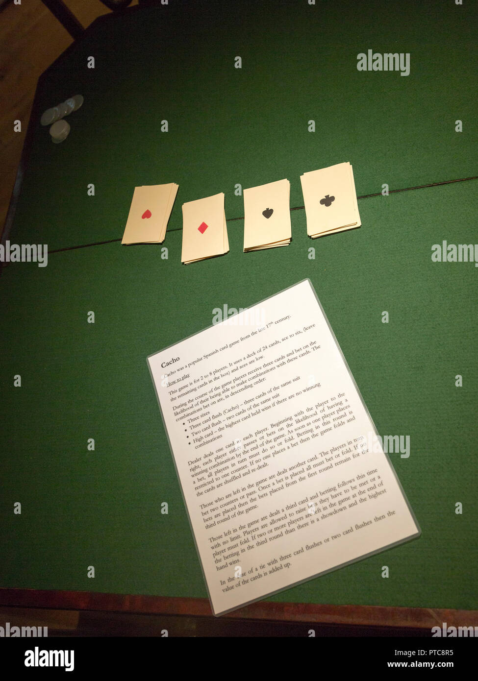 Cacho a popular Spanish card game late seventeenth century, with