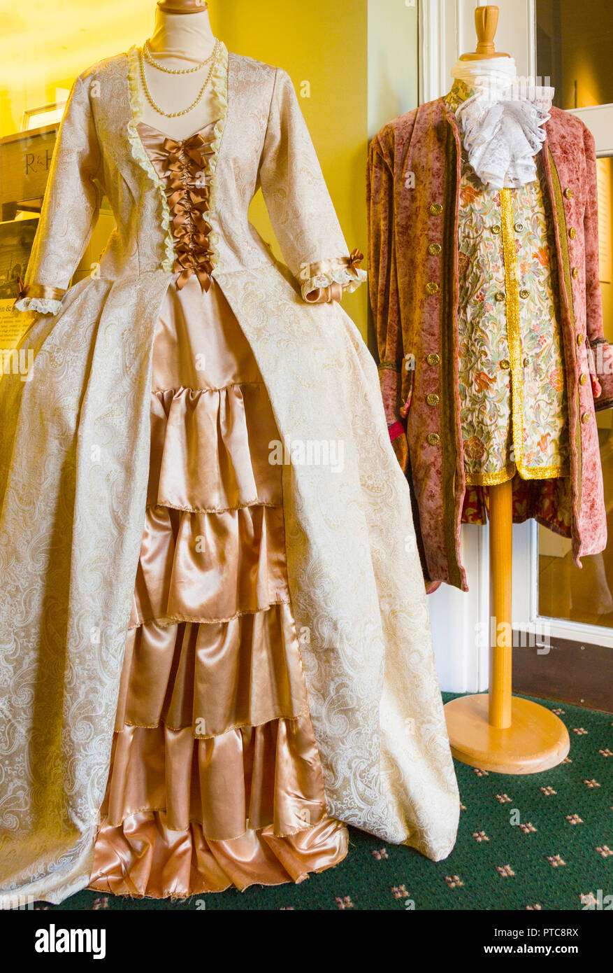 eighteenth century fashion male and female costumes with permission of Chippenham