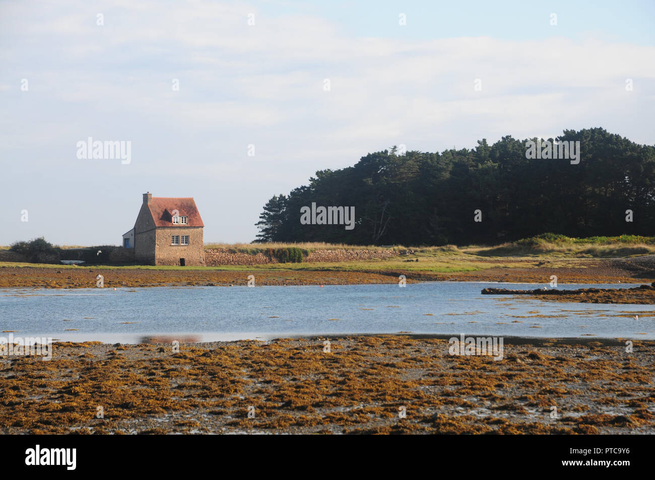 Isolated waterside cottage, Bugueles, Penvenen on the north coast of