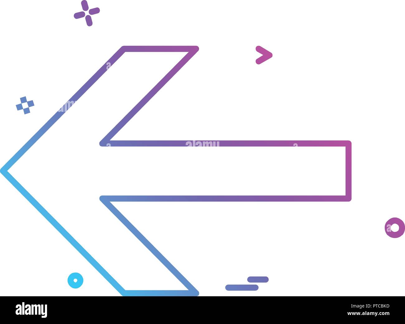 Left arrow icon design vector Stock Vector Image & Art - Alamy