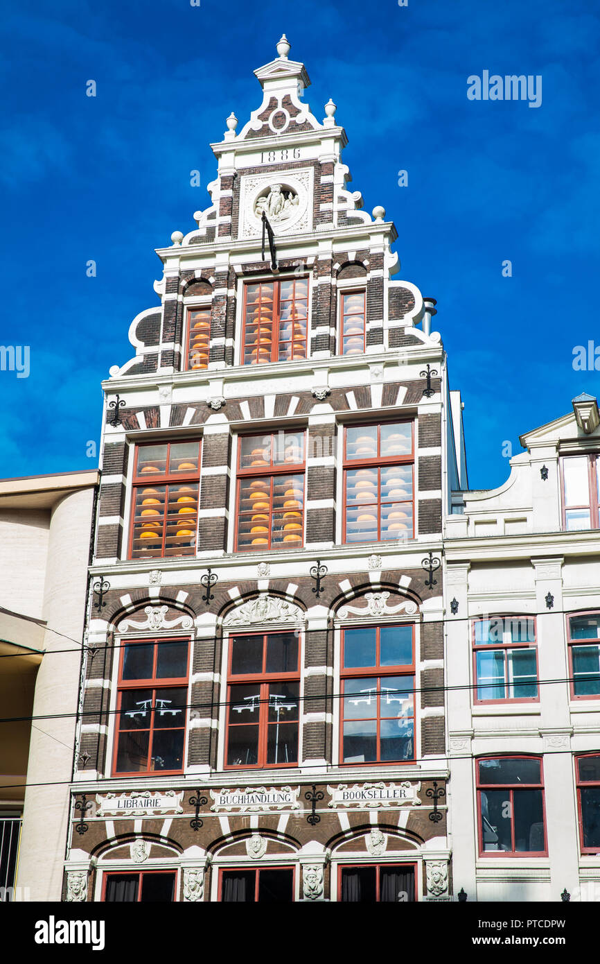 Beautiful buildings at the Old Central district in Amsterdam Stock Photo
