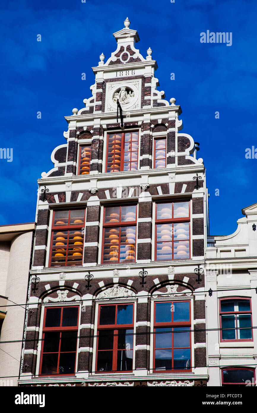 Beautiful building at the Old Cetral district in Amsterdam Stock Photo