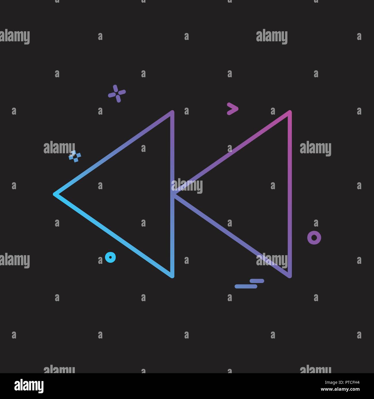 Left arrow icon design vector Stock Vector Image & Art - Alamy