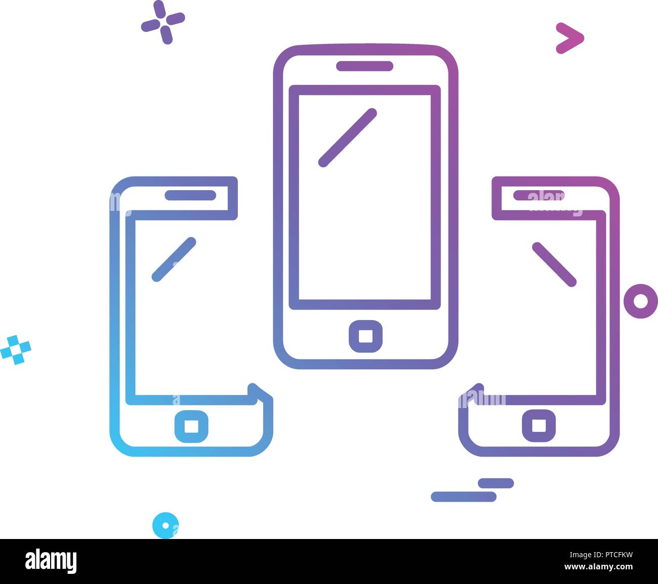 Mobile icon design vector Stock Vector Image & Art - Alamy