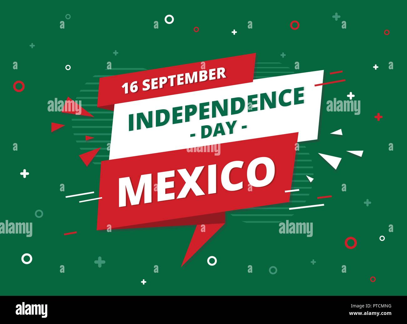 The Independence Day of Mexico poster & banner design vector illustration Stock Vector