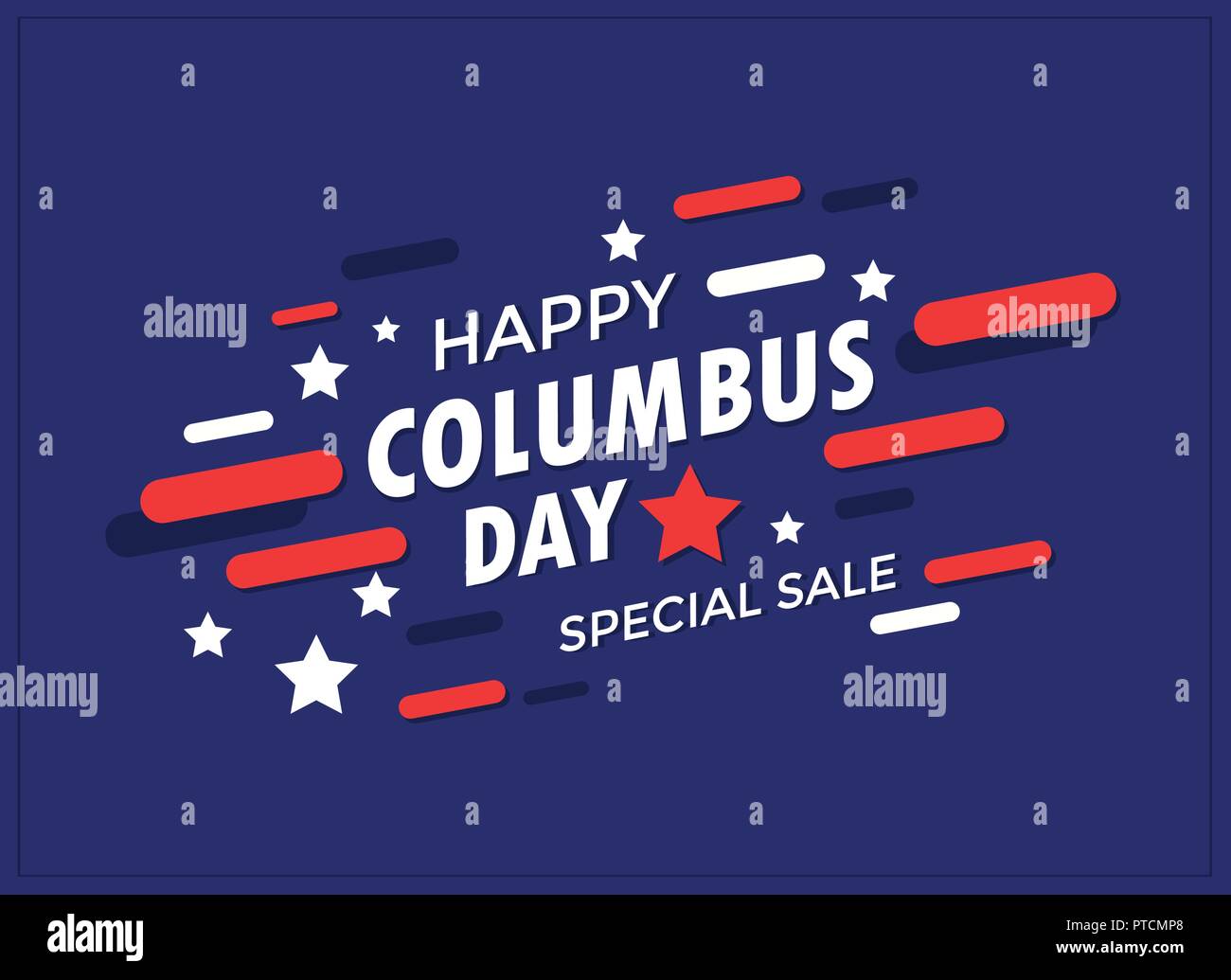 USA Columbus Day celebration banner vector design Stock Vector