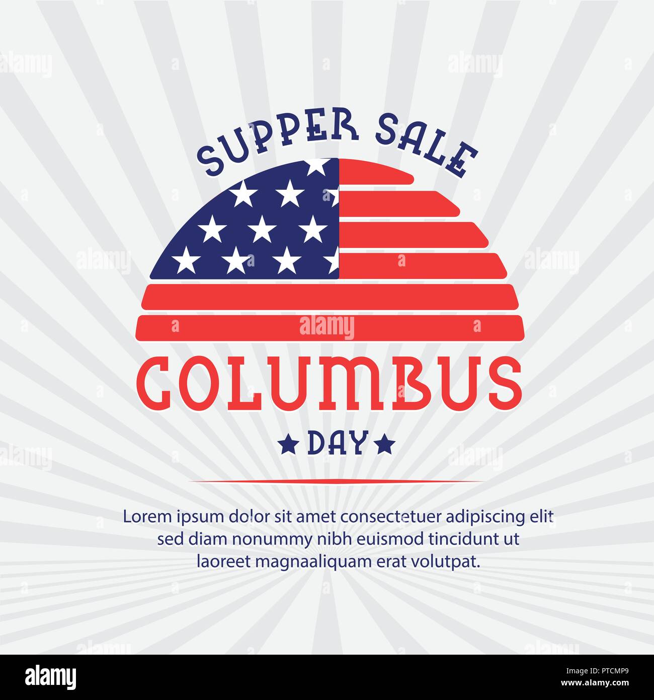 USA Columbus Day celebration banner vector design Stock Vector