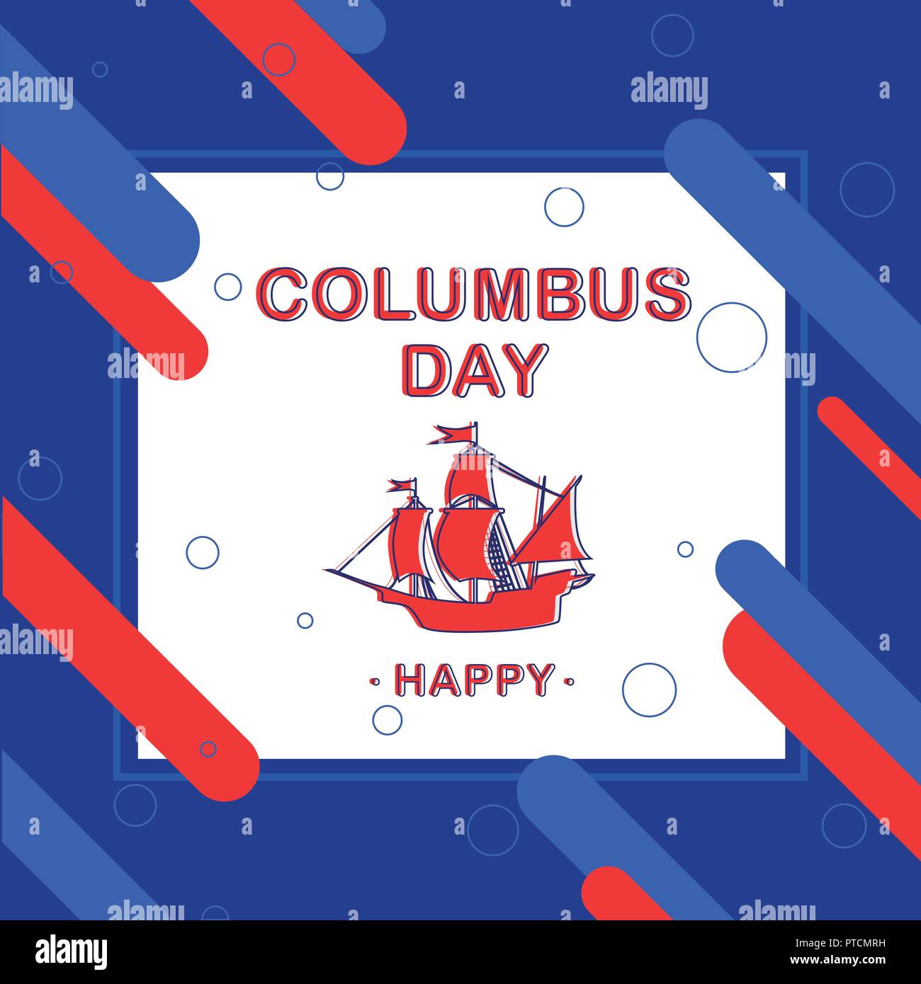 USA Columbus Day celebration banner vector design Stock Vector