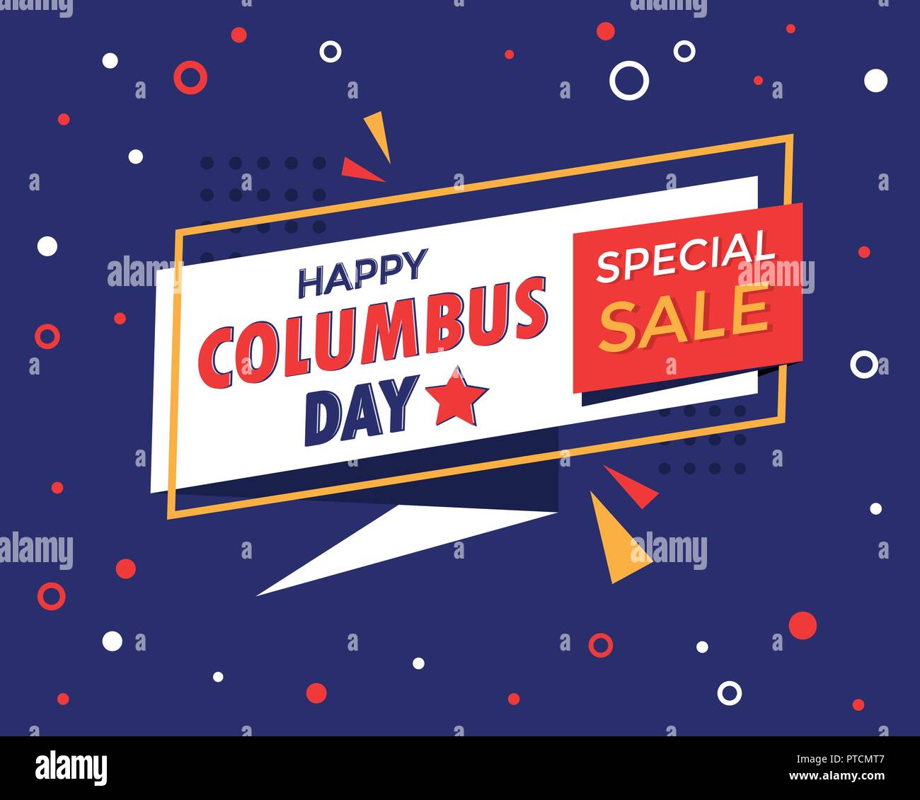 USA Columbus Day celebration banner vector design Stock Vector