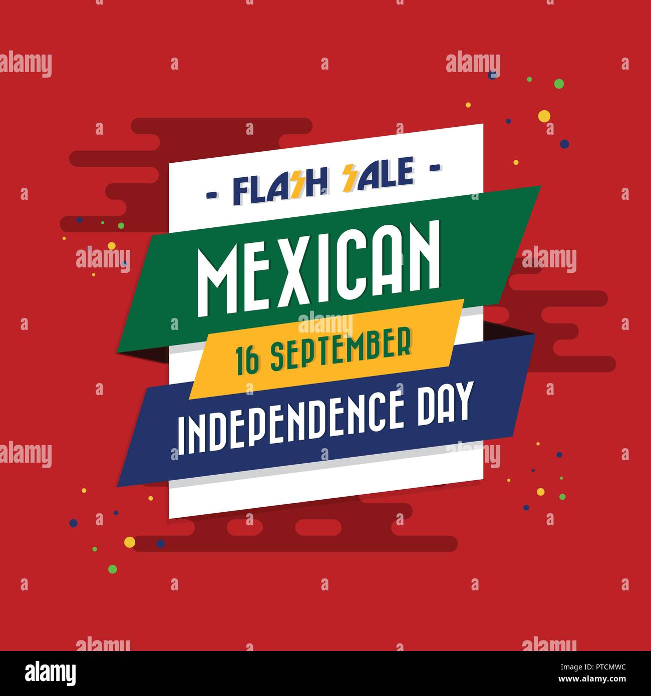 The Independence Day of Mexico poster & banner design vector illustration Stock Vector