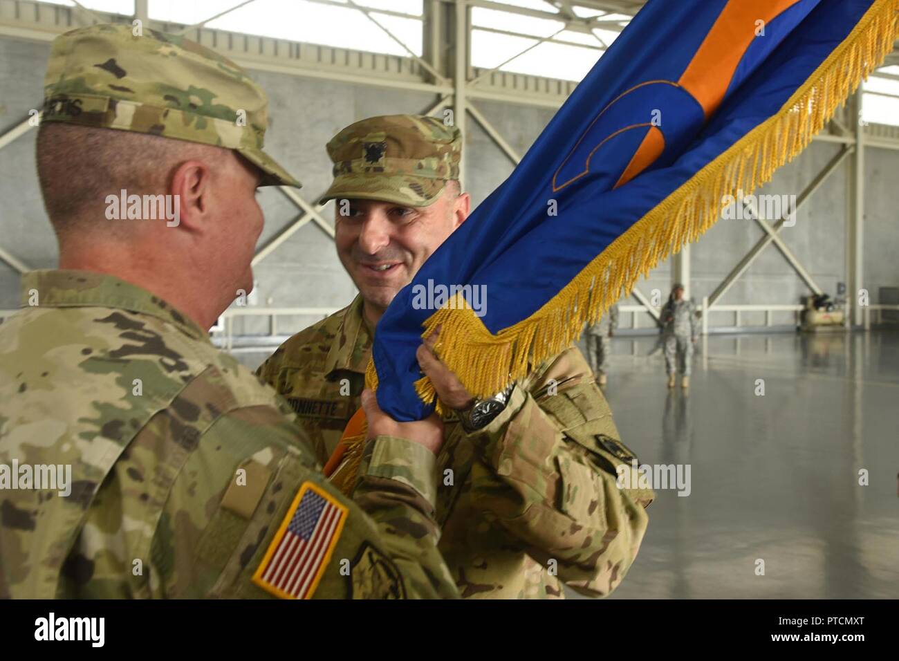 Louisiana National Guard Lt. Col. John Bonnette receives the 204th ...