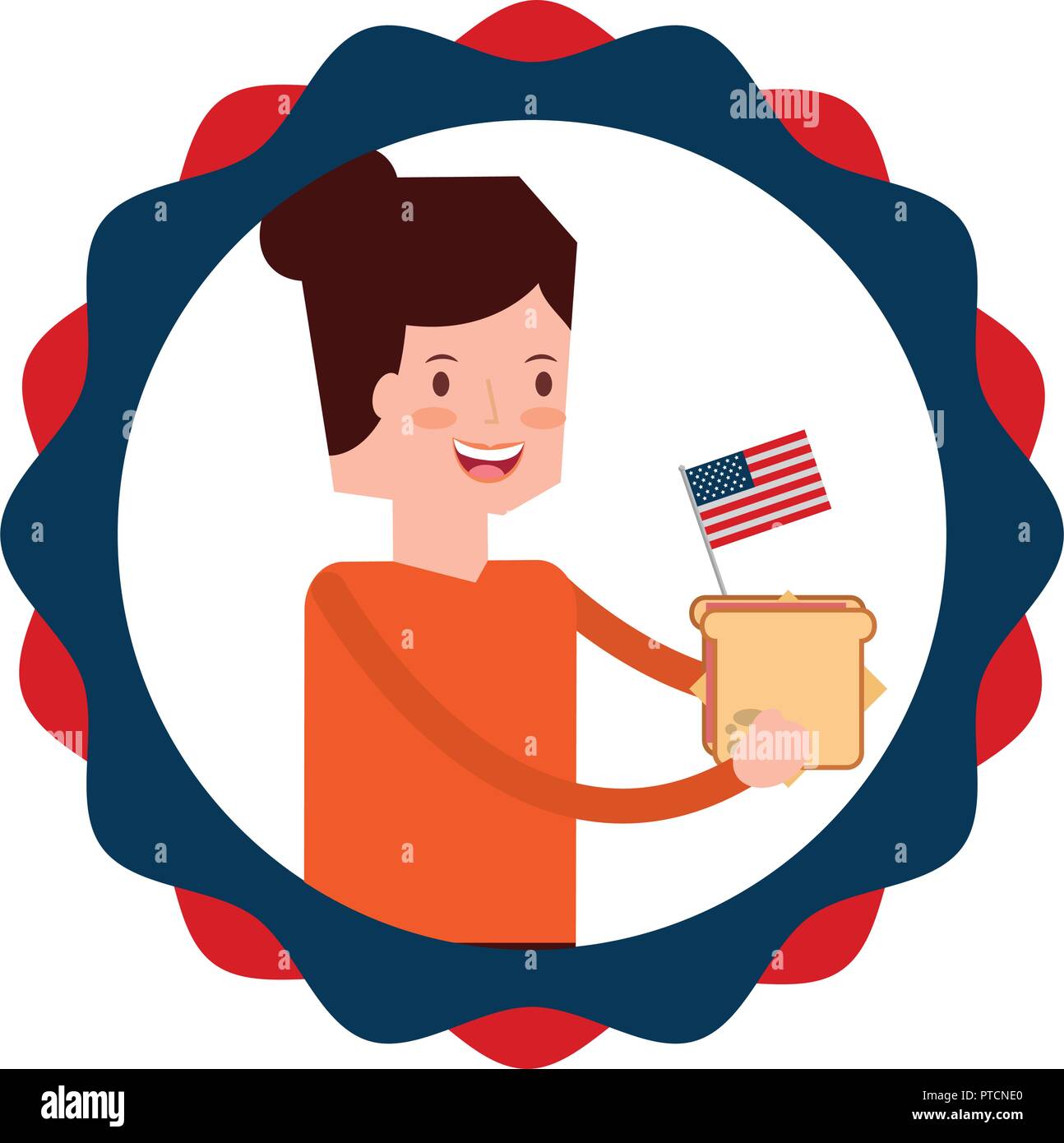 people american independence day Stock Vector