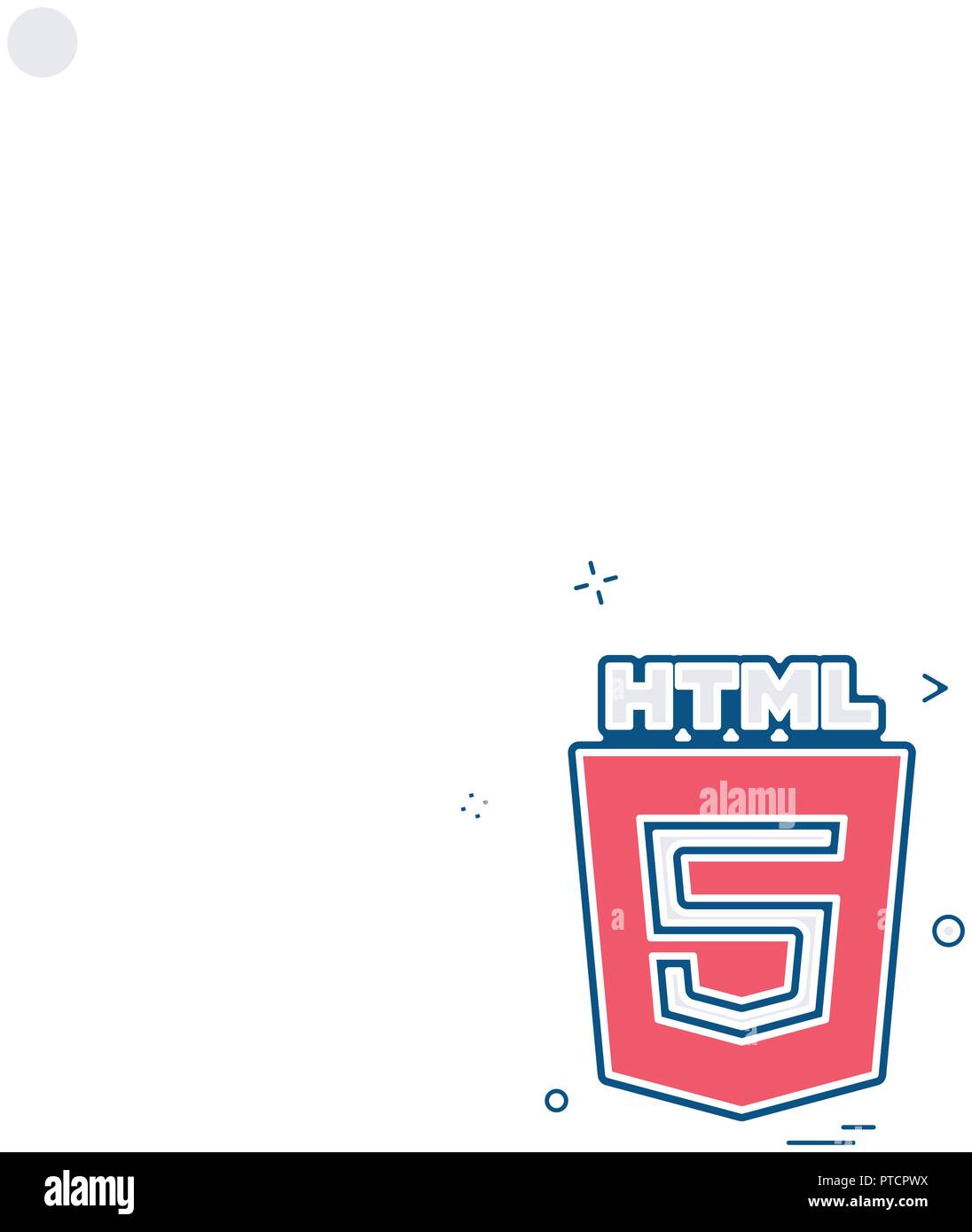 HTML 5 icon design vector Stock Vector Image & Art - Alamy