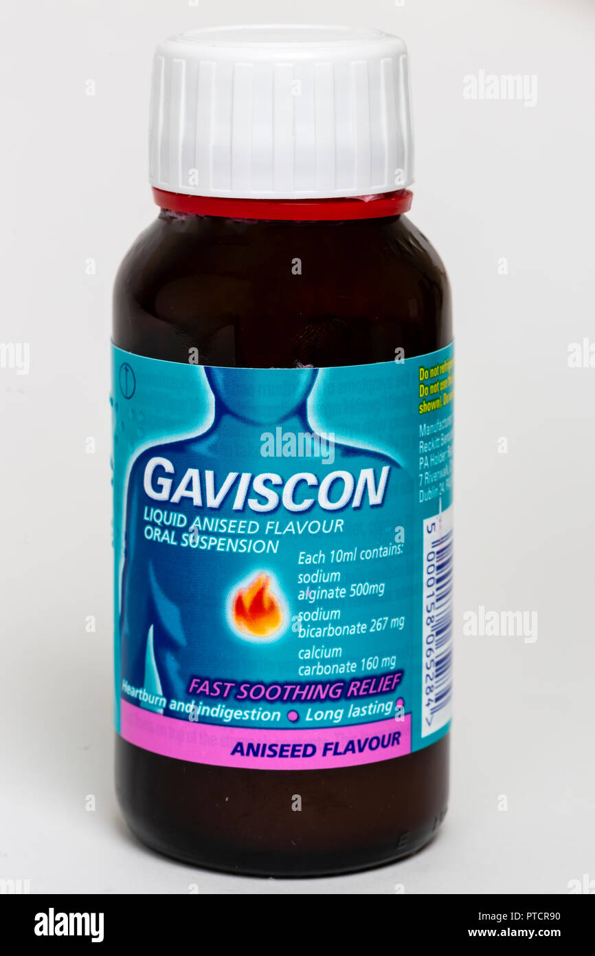 Gaviscon liquid small bottle Stock Photo