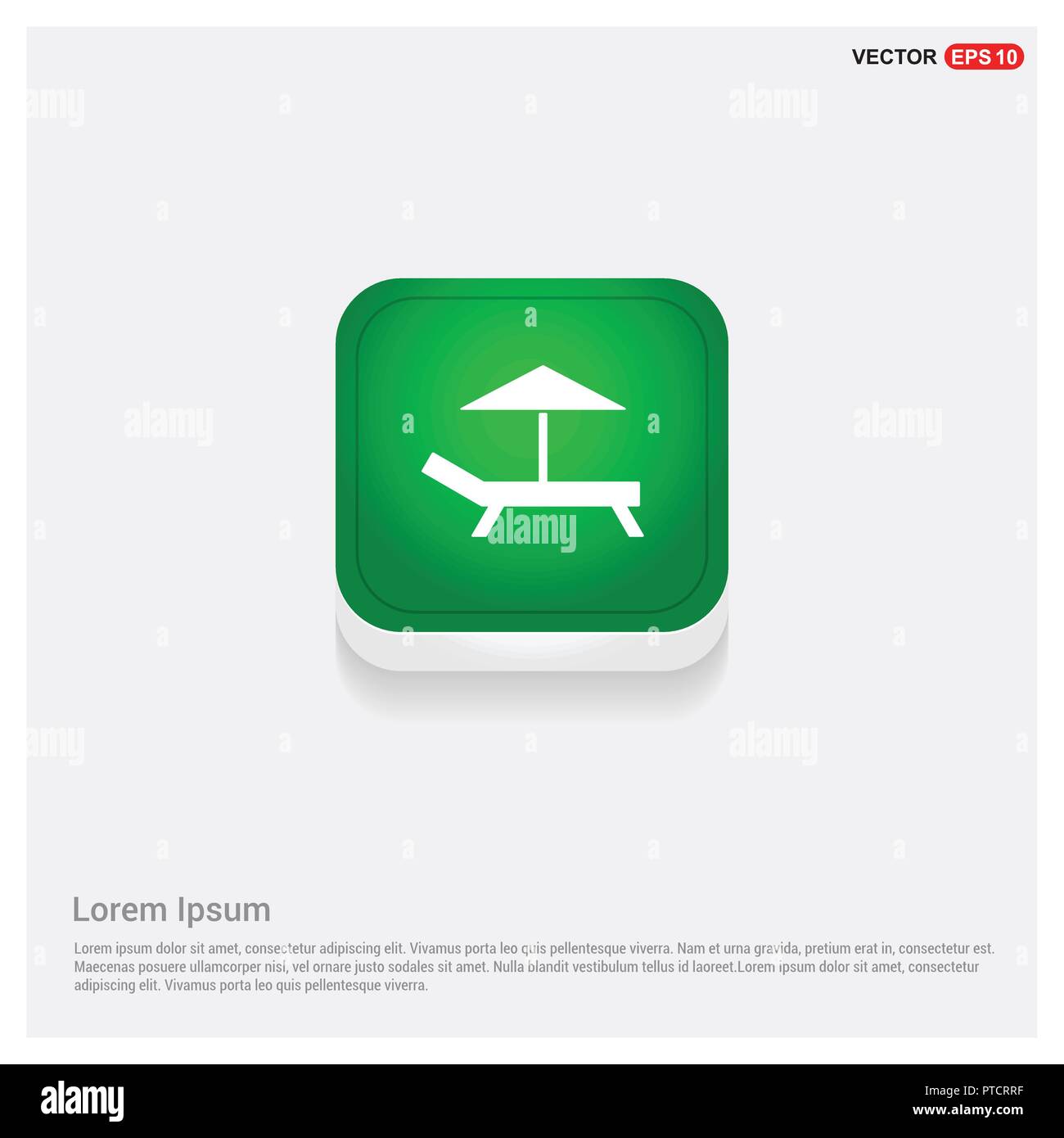 Beach Umbrella and Bed Icon Stock Vector Image & Art - Alamy