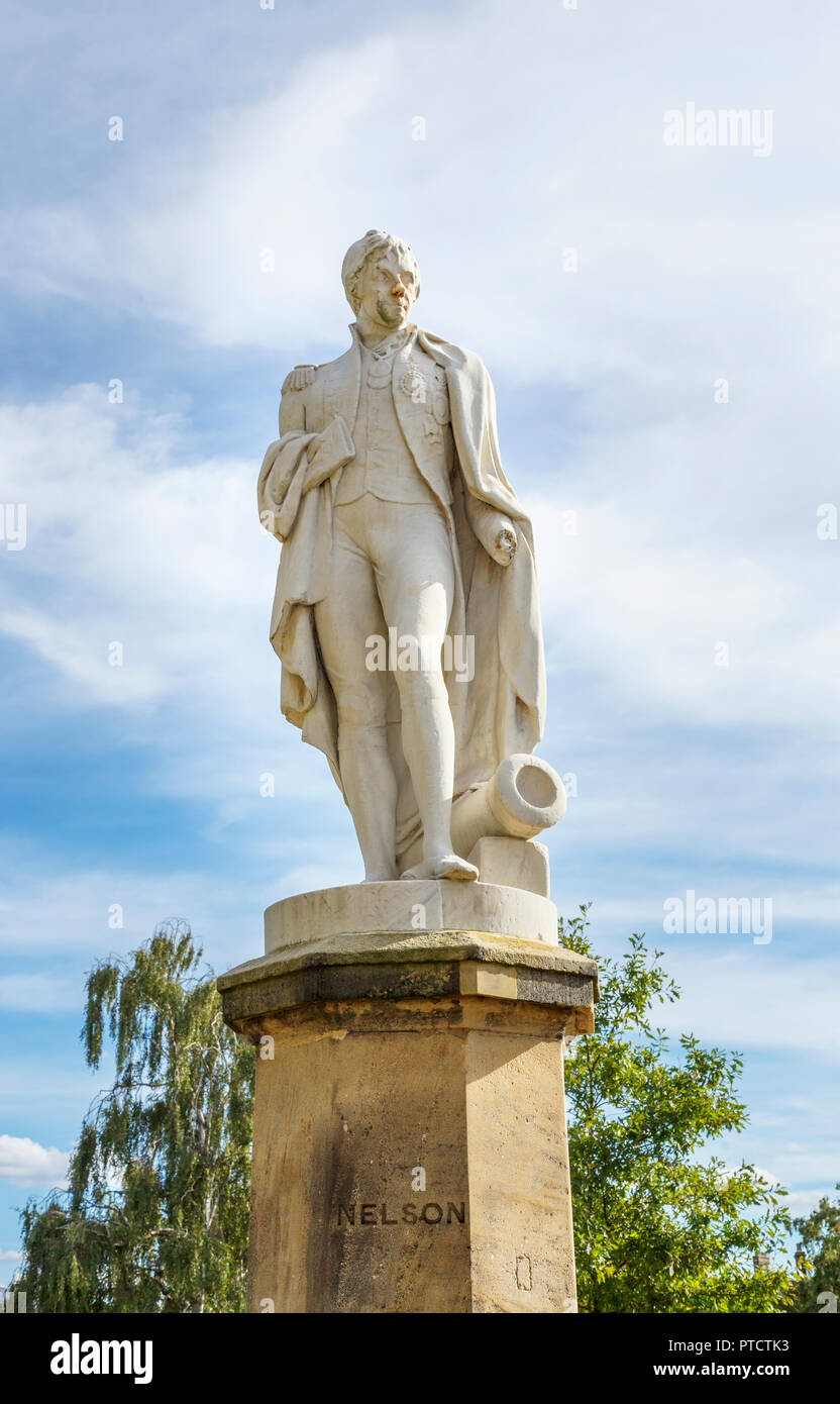 Statue of Battle of Trafalgar hero Admiral Lord Horatio Nelson in the
