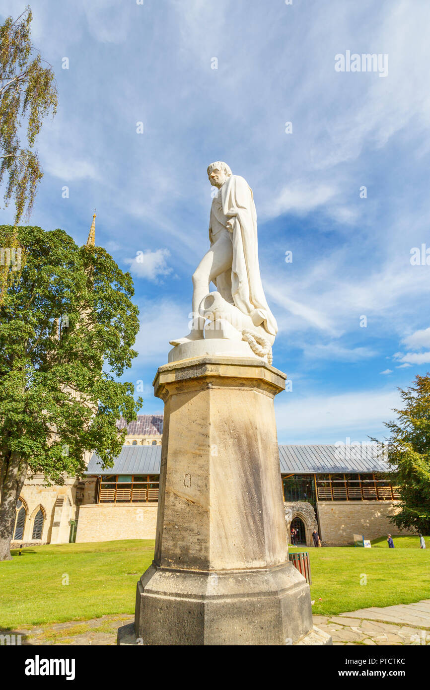 Statue of Battle of Trafalgar hero Admiral Lord Horatio Nelson in the