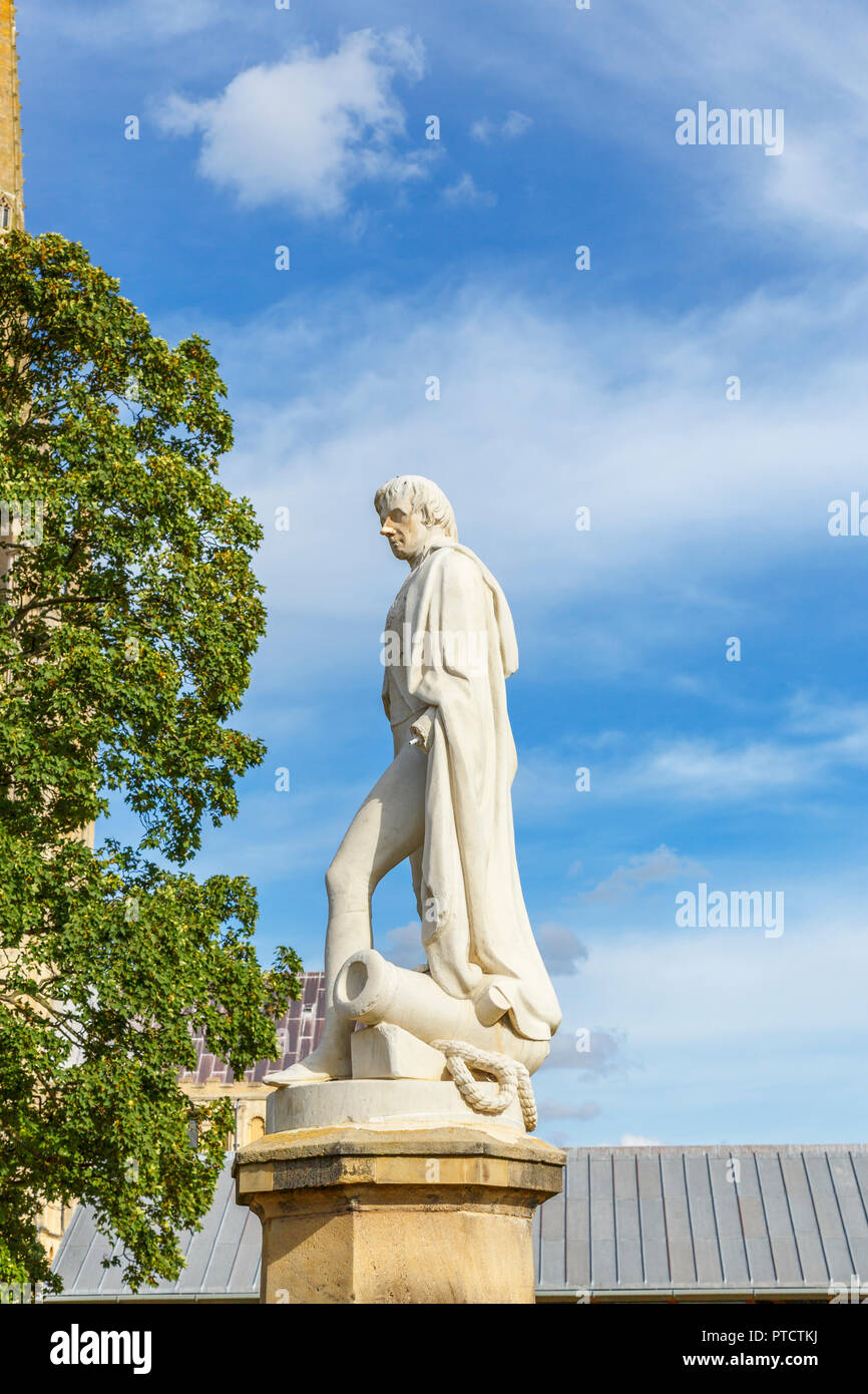 Statue of Battle of Trafalgar hero Admiral Lord Horatio Nelson in the
