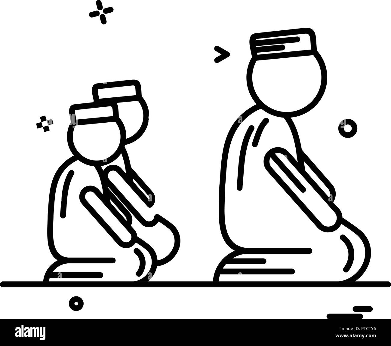 Muslim prayer icon design vector Stock Vector Image & Art Alamy