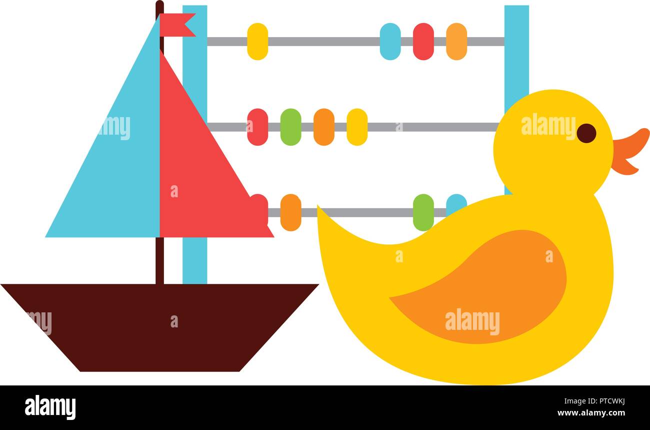 toys kids duck boat and abacus Stock Vector Image & Art Alamy