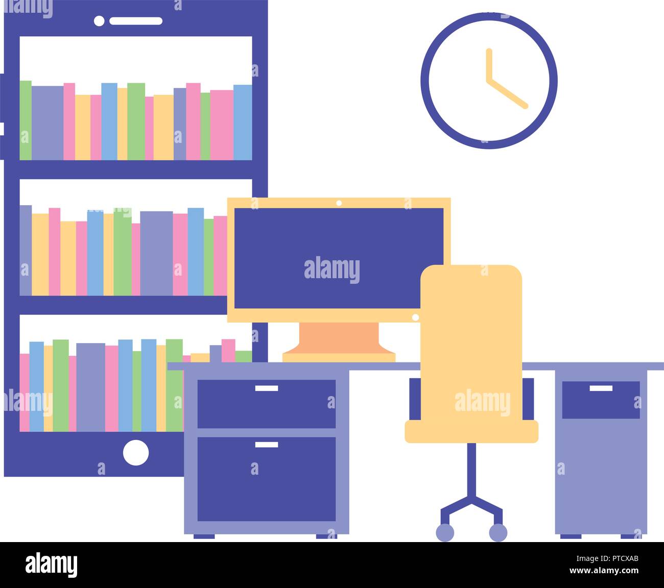 office workplace equipment Stock Vector Image & Art Alamy