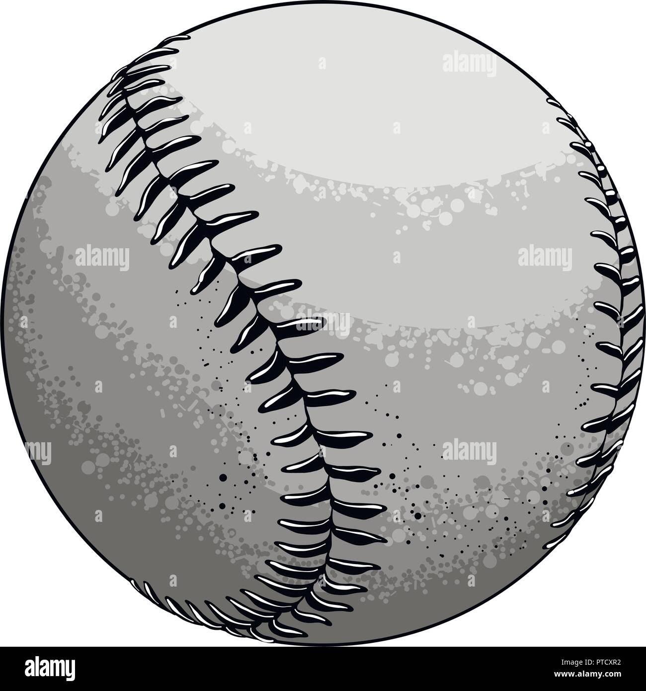 Hand drawn sketch baseball ball in black and white color, isolated on white  background. Detailed drawing in the style of vintage. Vector illustration  Stock Vector Image & Art - Alamy