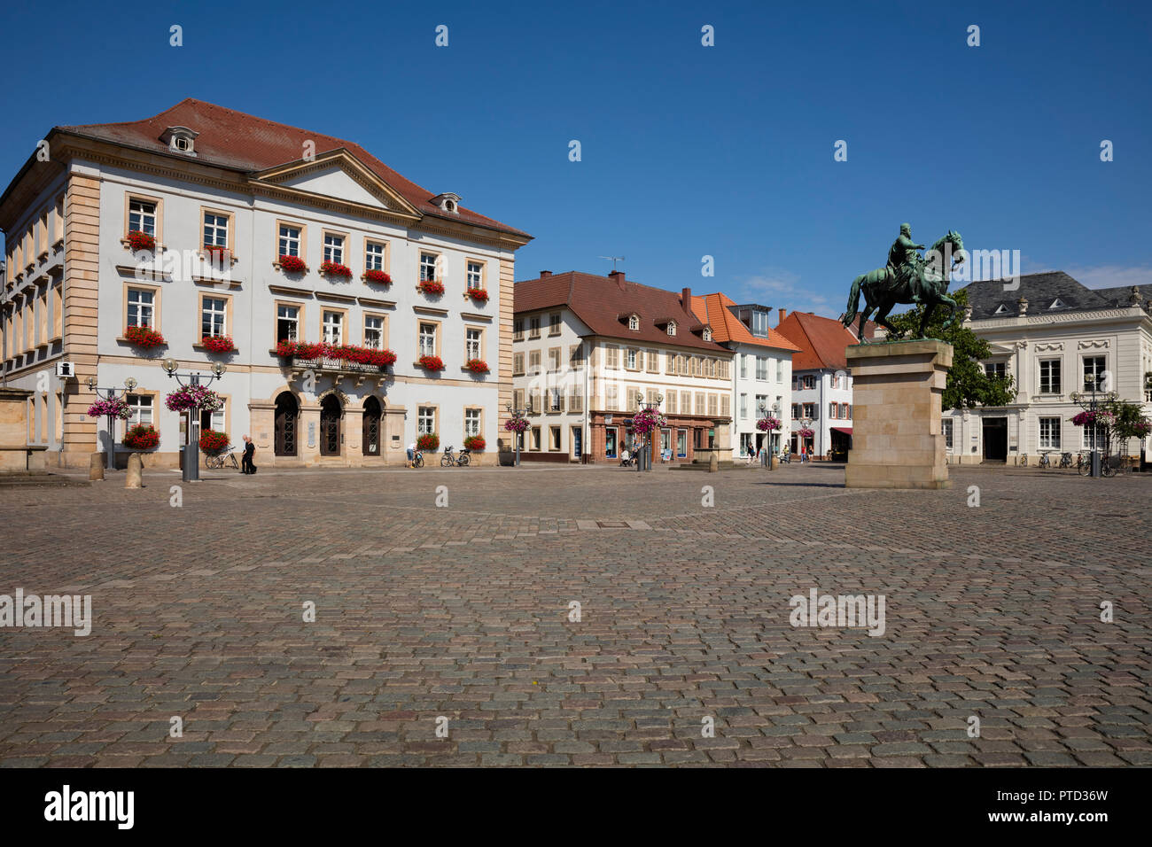 New Town Hall, town hall square, Landau in der Pfalz, Pfalz, Rhineland-Palatinate, Germany Stock Photo