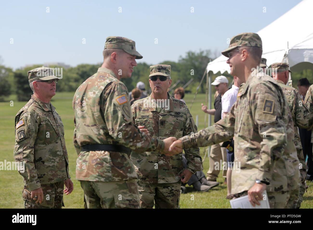 Maj. Gen. Tracy A. Thompson, left, Deputy Commanding General for ...