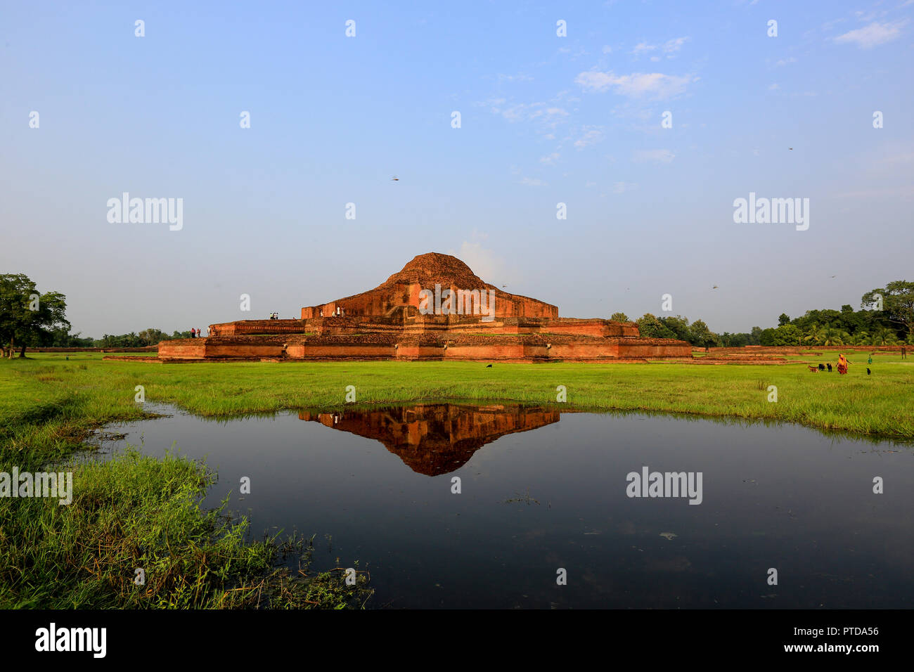 Paharpur Buddhist Monastery at Paharpur village in Badalgachhi Upazila under Naogaon District of Bangladesh. It is among the best-known Buddhist vihar Stock Photo