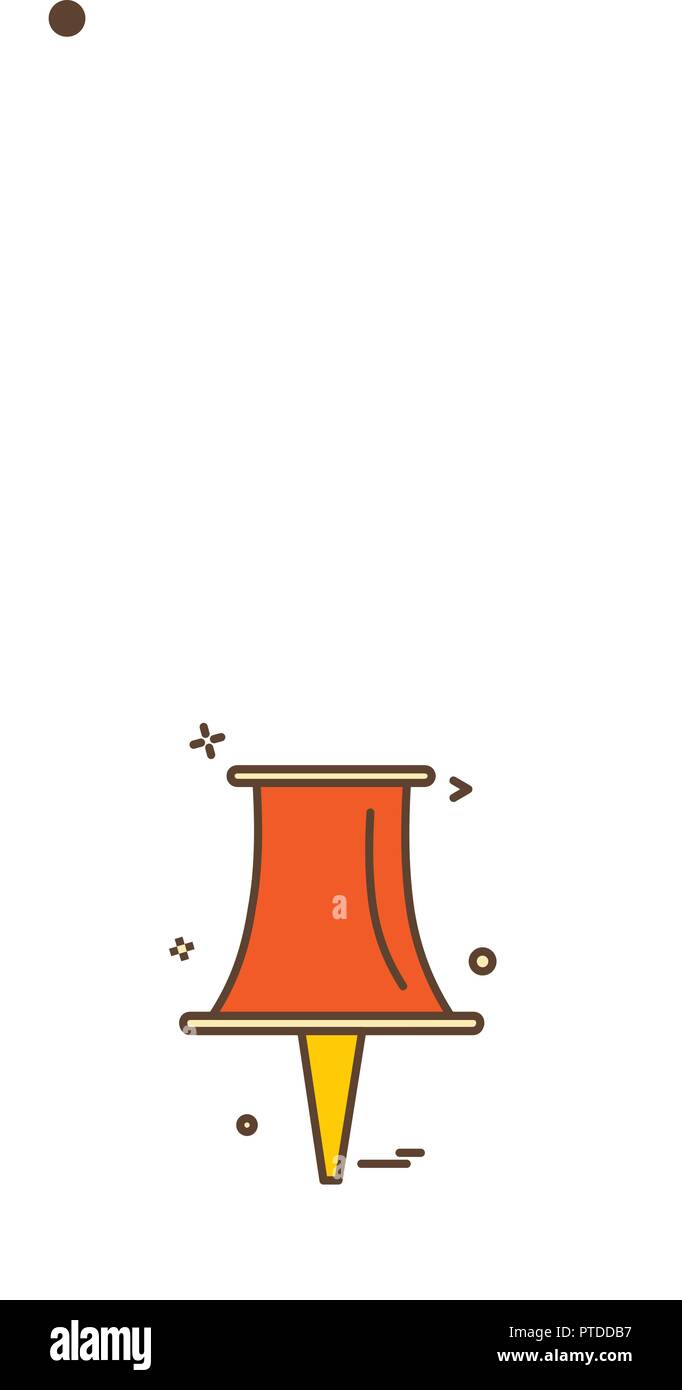 Pin icon design vector Stock Vector Image & Art - Alamy