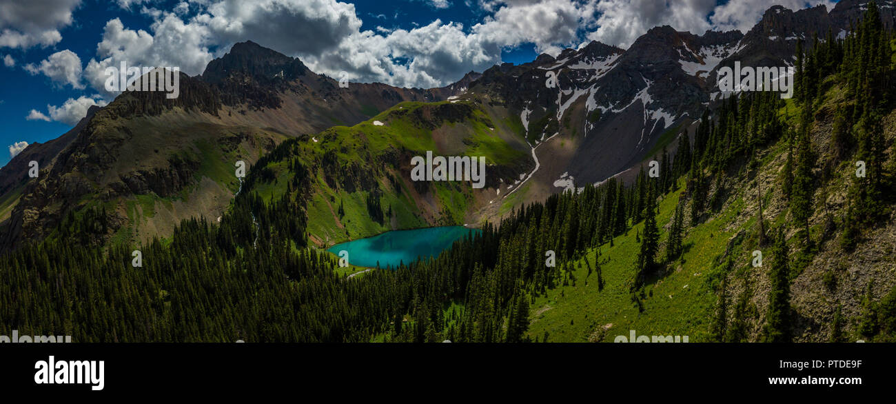 Blue Lake near near Ridgway Colorado with Mountain Sneffels, Dallas ...