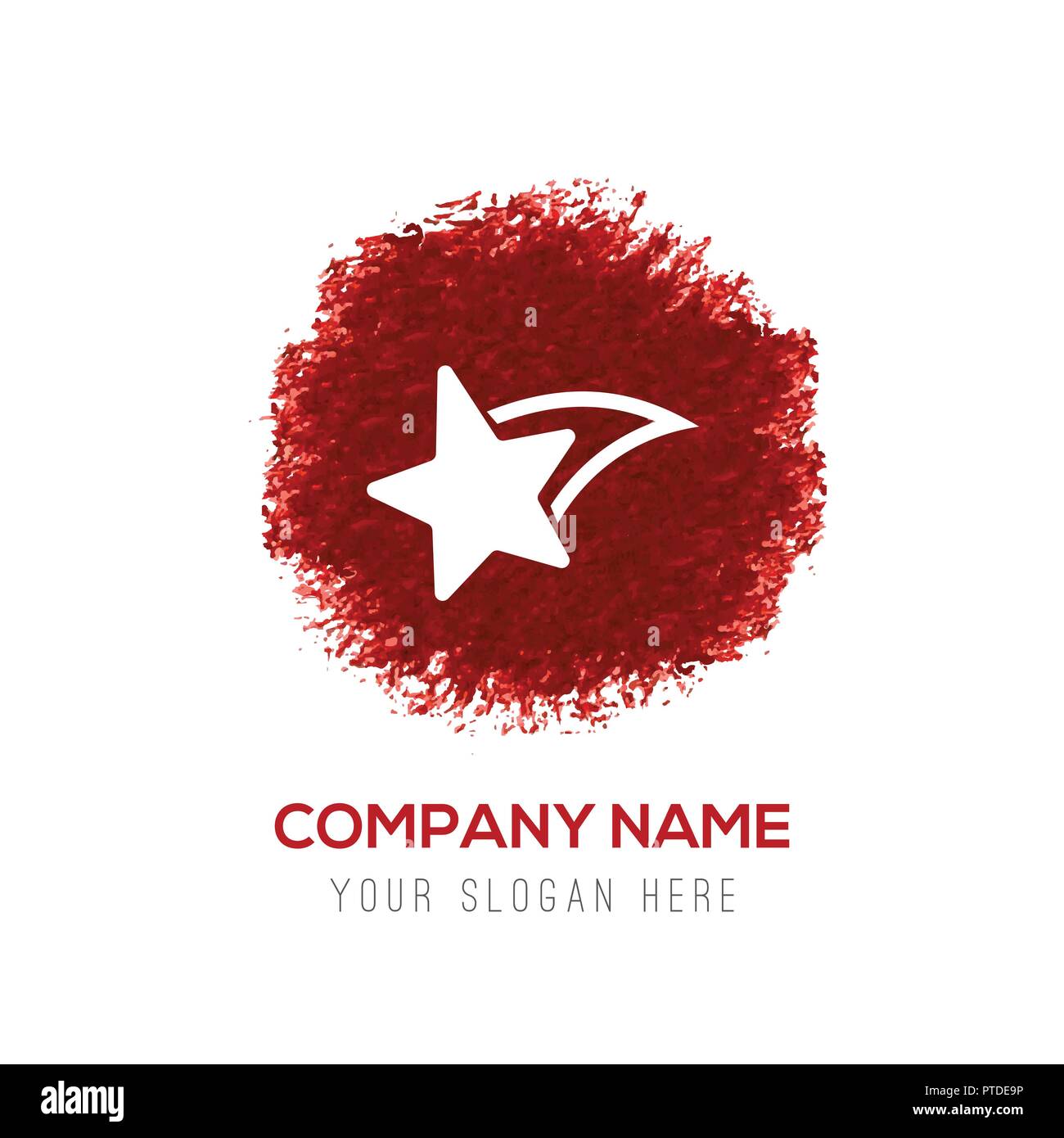 Star Icon - Red WaterColor Circle Splash Stock Vector Image & Art - Alamy