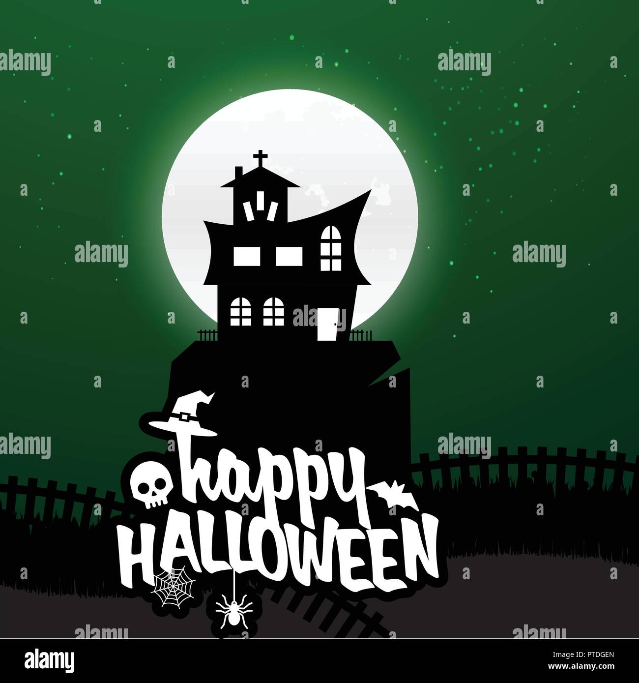 Happy Halloween scary Night background Stock Vector Image & Art - Alamy
