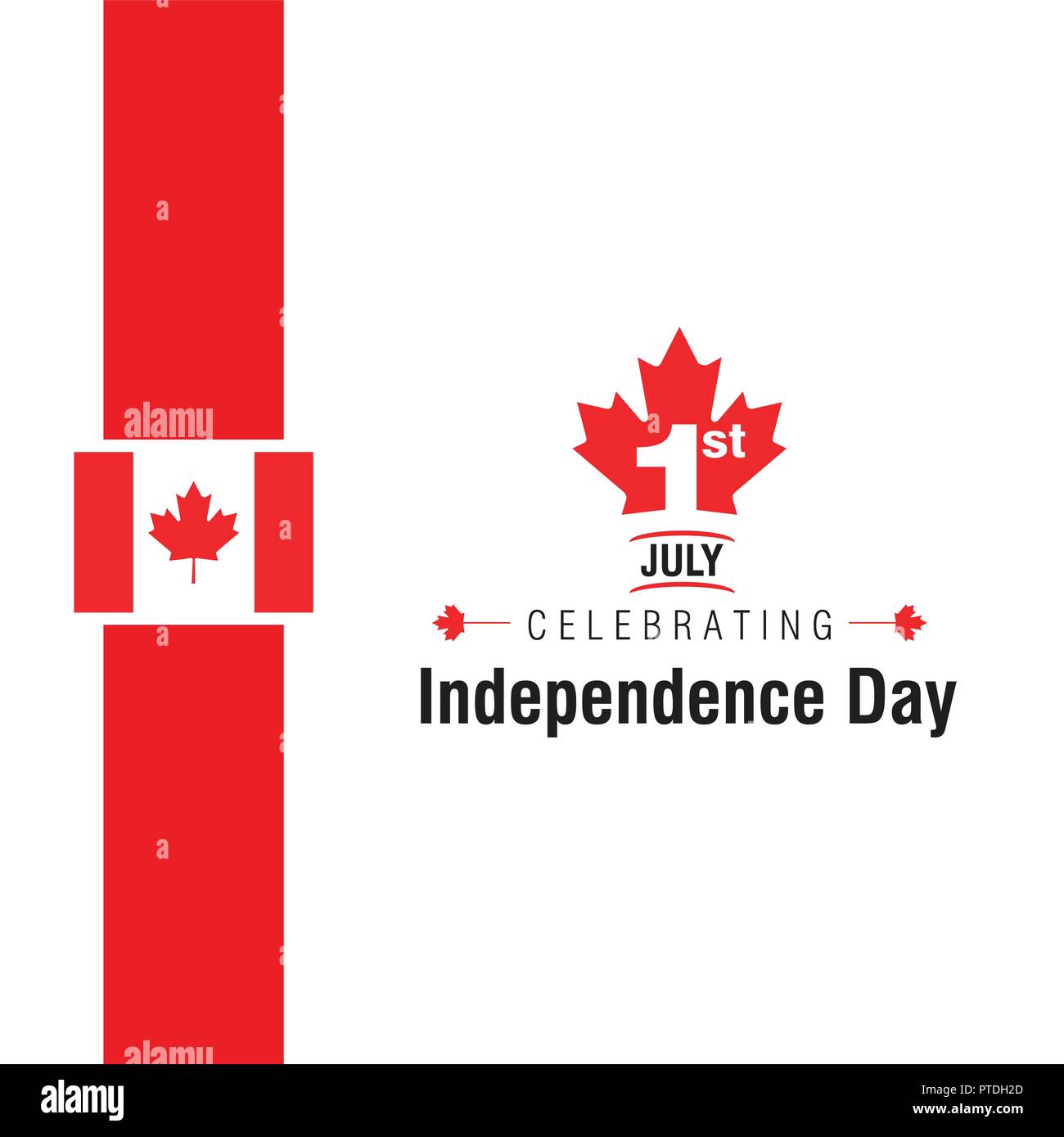 Canada Independence day design card vector Stock Vector Image & Art - Alamy