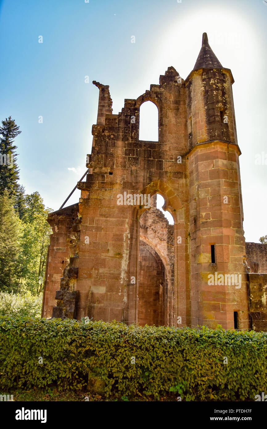 Monastery ruins of All Saints in the Black Forest Stock Photo